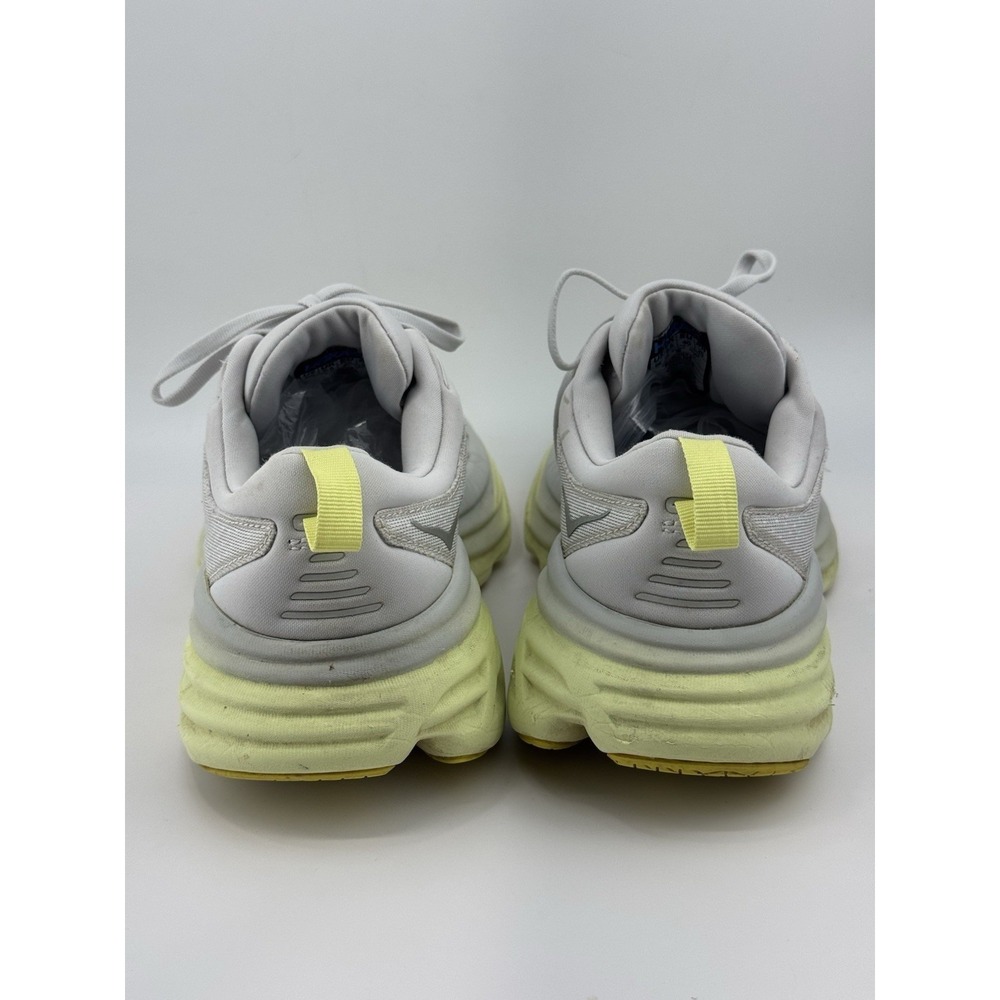 Hoka One One Bondi 8 Women's Shoes White Gray Yellow Running Jogging Size 8B - Picture 4 of 10